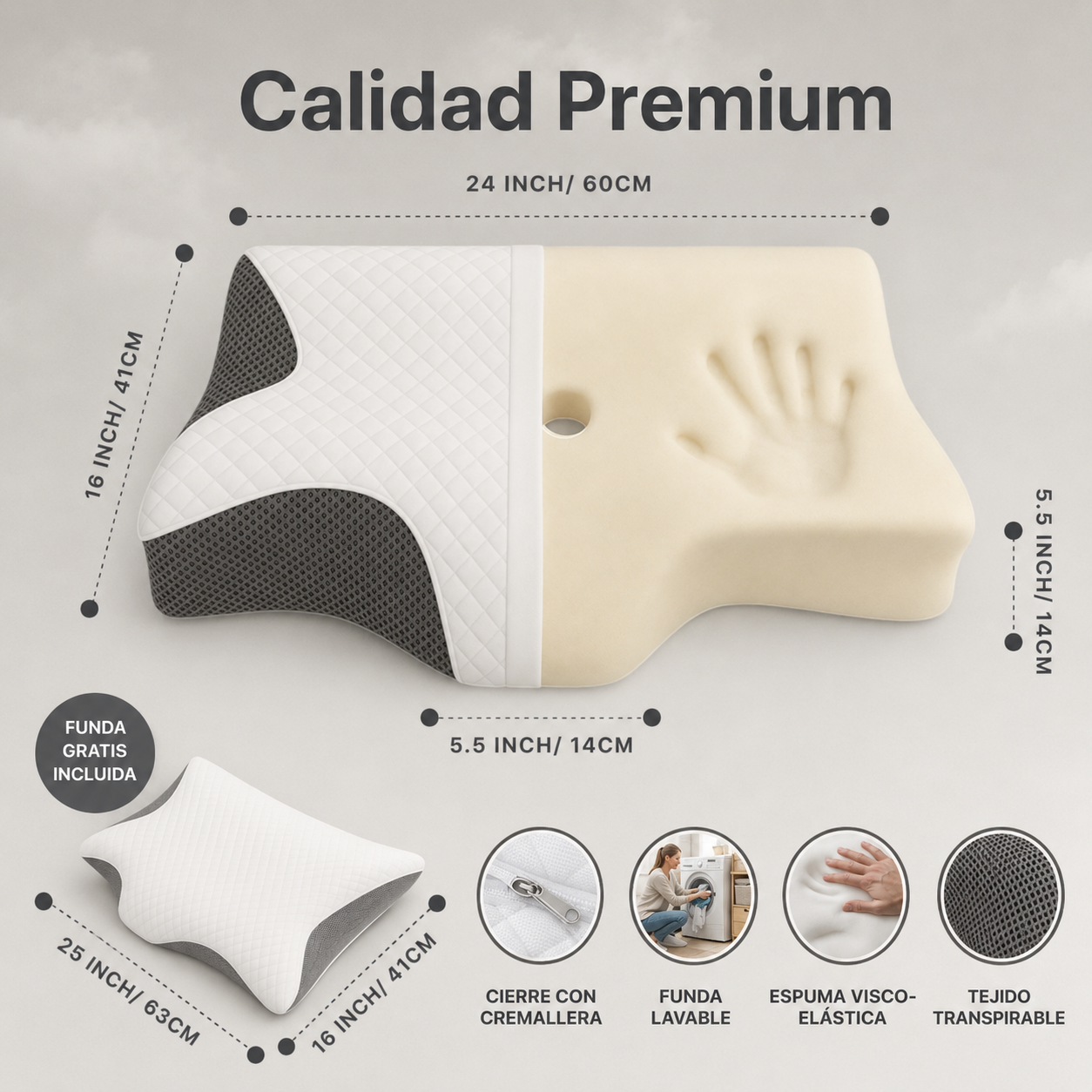 OrthoSleep™ – Almohada Cervical