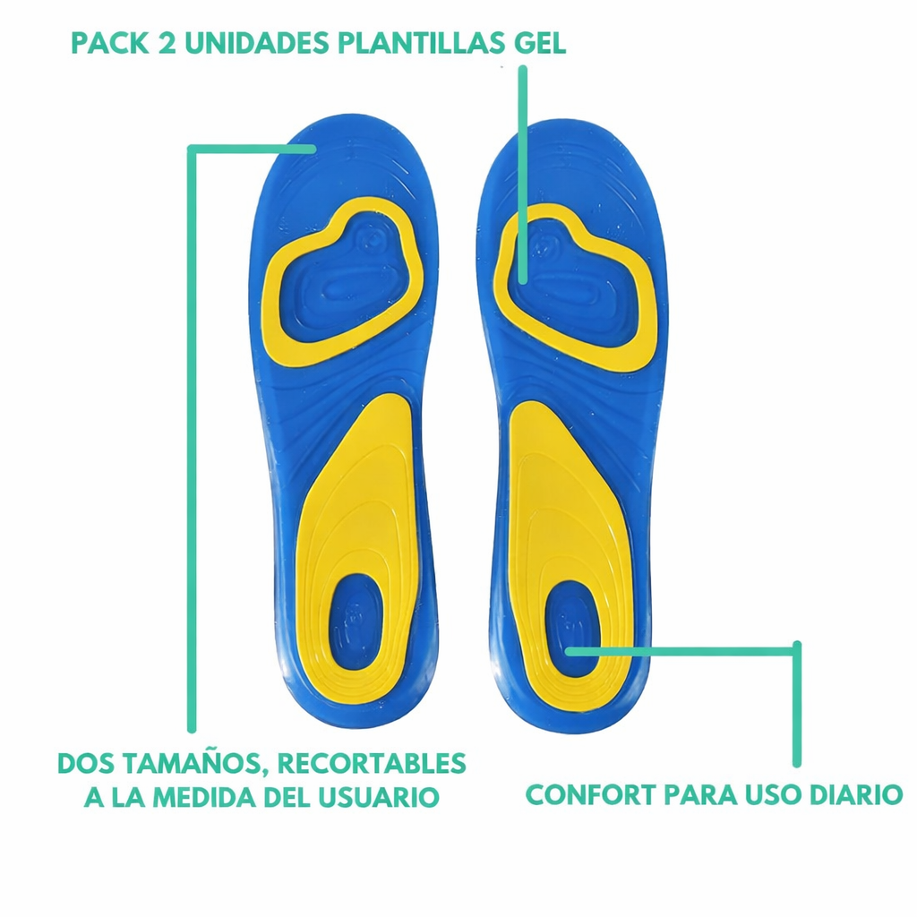 Plantillas uso diario de Gel | Dos Tamaños
