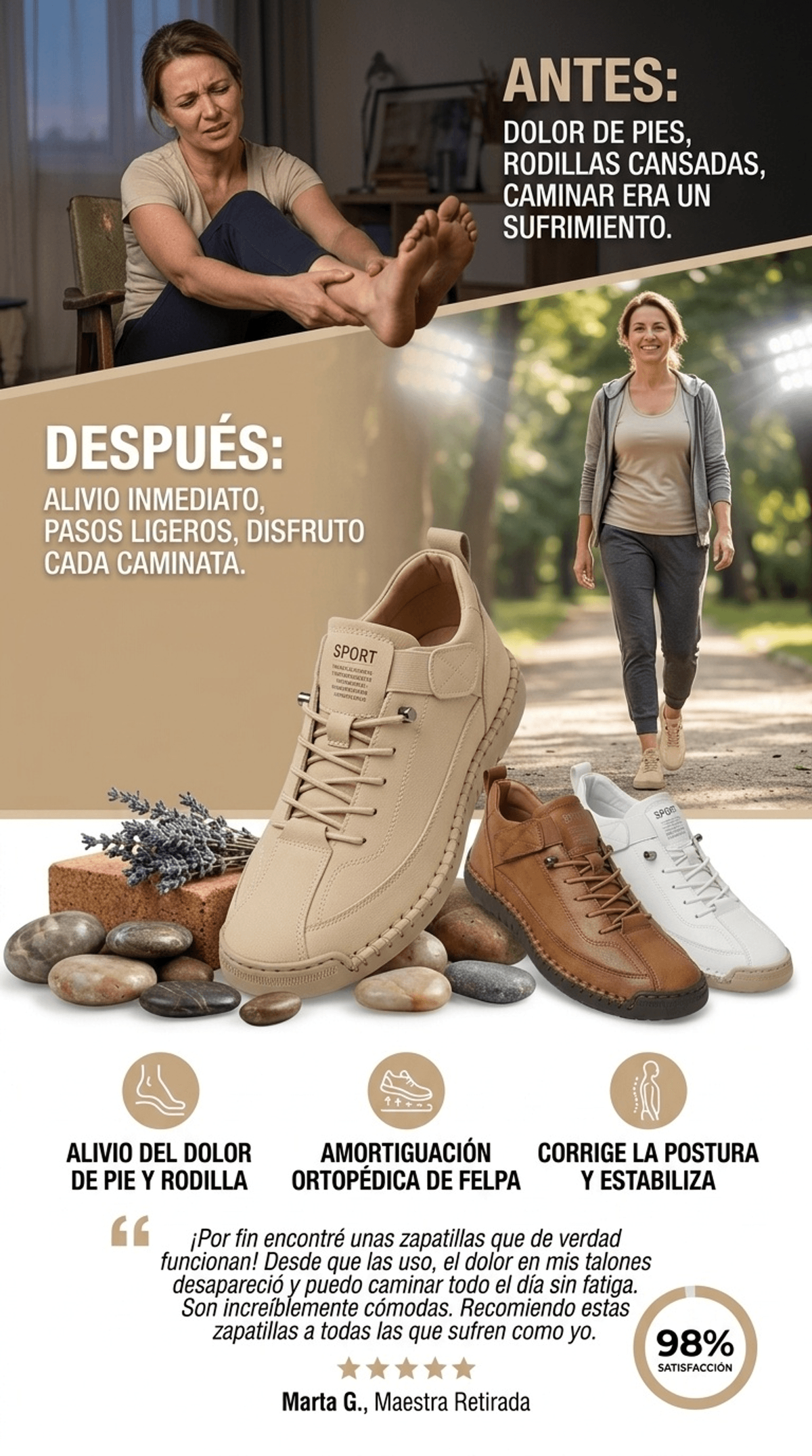 Zapatillas Ergonómicas Ortopédicas | Mia