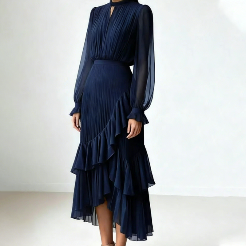 Vestido Midi Plisado